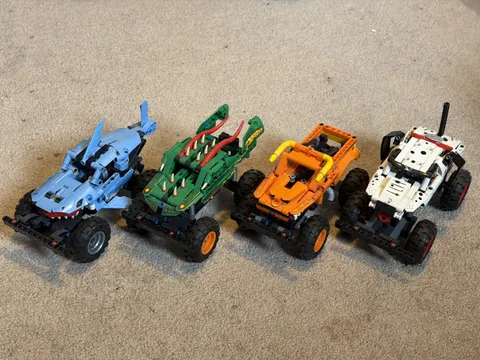 LEGO Technic LOT Monster Jam Dragon El Toro Loco Monster Dalmatian Megalodon