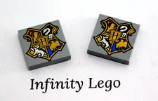 2 LEGO Tile 2 x 2 with Hogwarts Logo Harry Potter w 4842 3068 92451 3862 4767