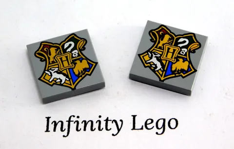 2 LEGO Tile 2 x 2 with Hogwarts Logo Harry Potter w 4842 3068 92451 3862 4767