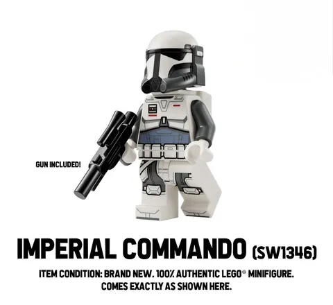 LEGO® Star Wars Imperial Commando Minifigure w/ Blaster 75373 BRAND NEW