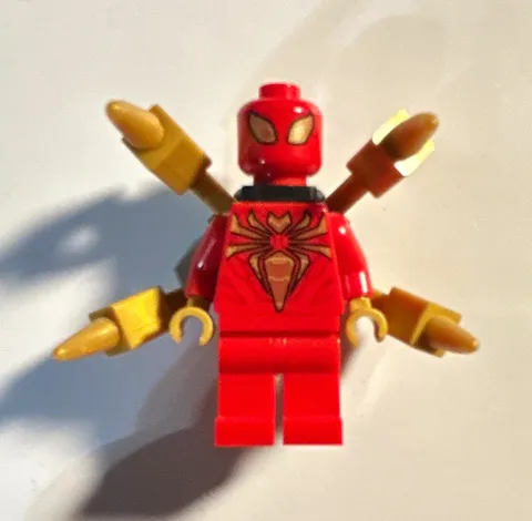 LEGO Marvel Spider-Man Minifigure Red w/ Gold Spider Arms Accessory Plastic