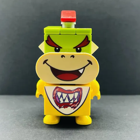 Lego Minifigure Bowser Jr. - 2 Lime Brick 1 x 1 mar0003 Super Mario