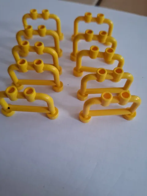 No 328 10x Lego Fence 4083 Yellow