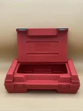 VTG 1984 Red Lego Interlego Hard Plastic Portable Carrying Storage Case Box