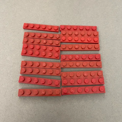 Lego 3666 Scarlet or Brick Red Replacement Parts Pieces Lot of 18