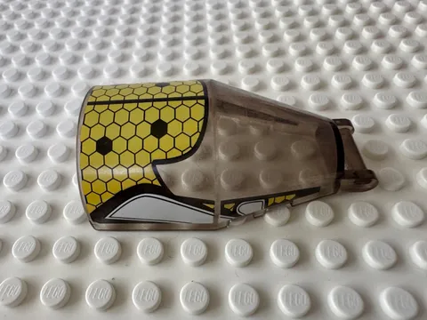 LEGO Windscreen 6 x 4 x 2 Round with Bar Handle with Yellow Honeycomb  92279pb01