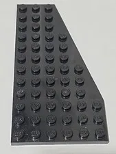 LEGO Plate Black ● 12 X 6 Wedge Plate Right with Cut Corner ● 30356 ● QTY 1