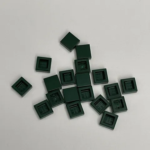 Lego 3070 Dark Green Replacement Add-on Pieces Parts Lot of 19