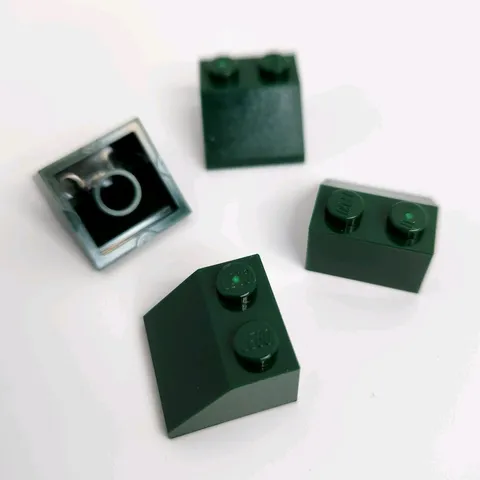 LEGO Parts 3039 Dark Green Slope 45 2 x 2. QTY 4.
