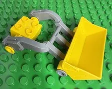 Lego Duplo Yellow Front Loader Bucket / Holder Holder Short Arms 5653 10518 Part