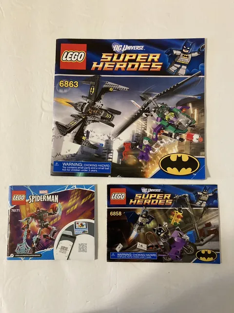 lego DC Universe super heroes #6858 #6863 marvel spiderman #76171 manuals only