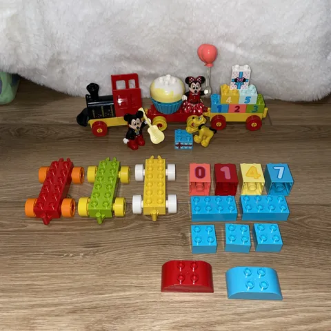 Lego Duplo Disney Junior Mickey & Minnie Birthday Train + Extra Misc Pieces Lot