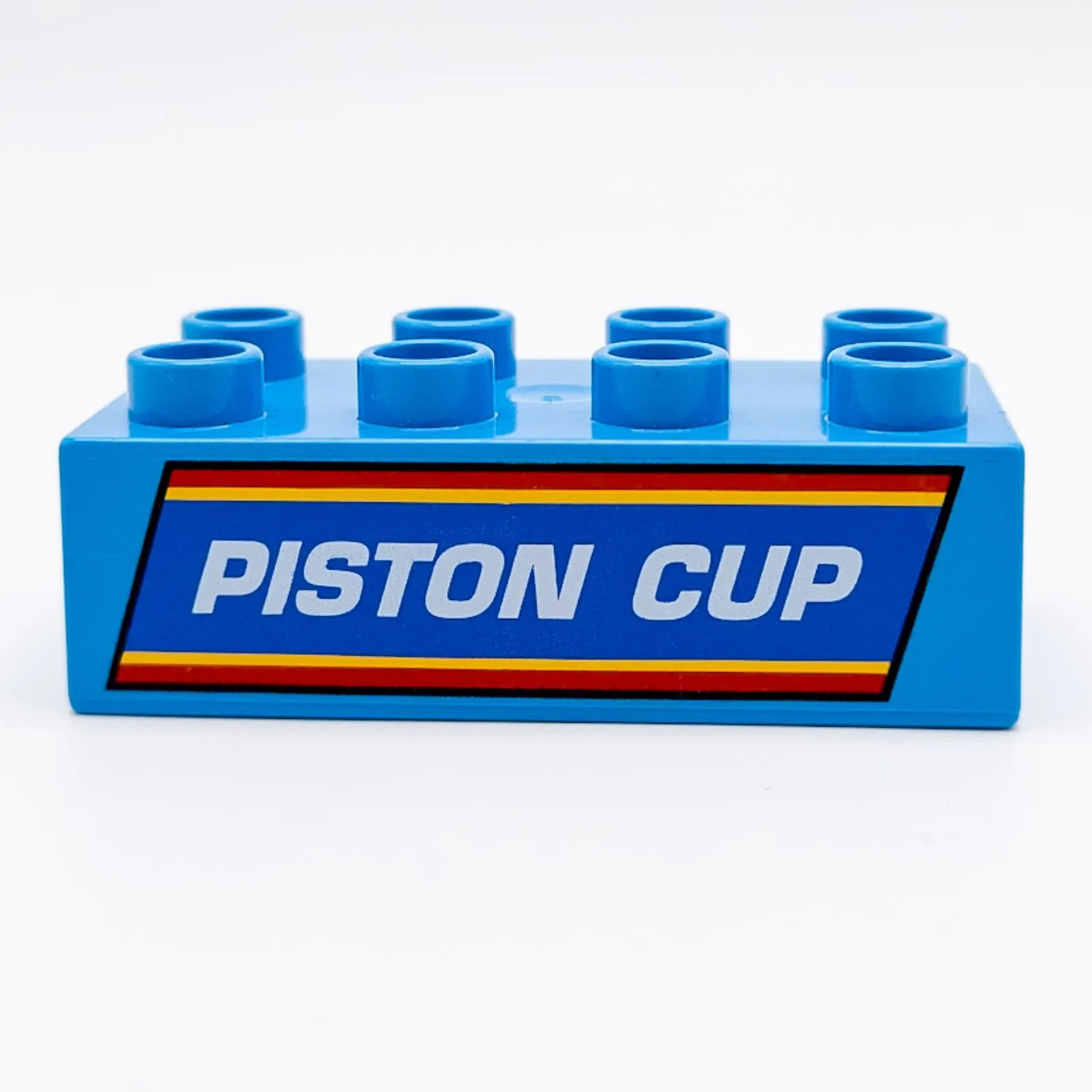 LEGO DUPLO Theme Brick Disney Cars Piston Cup Race 2x4 Azure Blue 10857 3011pb045