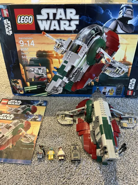 LEGO 8097 Star Wars Slave I Boba Fett Ship 569pcs Retired Set figures included