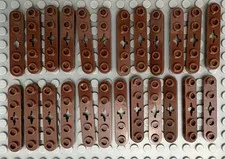 LEGO 24-piece Technic 1 x 5, Reddish Brown Plate 4 Stud Axle Hole FREE SHIPPING