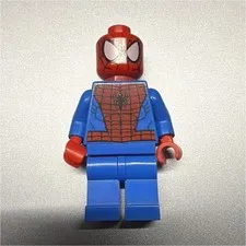 LEGO Spider-Man Minifigure Red Mask Blue Web Suit Plastic Marvel Age 5+
