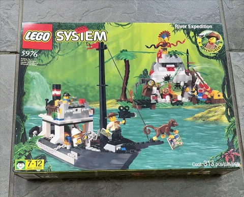 VTG LEGO 5976 Adventurers River Expedition Jungle RETIRED New In Sealed Box 1999