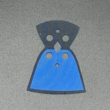 LEGO Minifig Cape Rounded Bottom and Round Collar, Blue on One Side of Cape