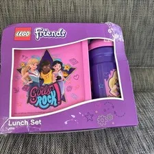 LEGO Friends Lunch Box & Drinking Bottle Set Storage 4058 Snack Set NEW