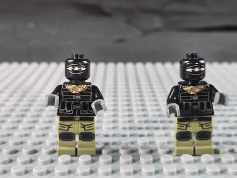 Lego TMNT Foot Soldier - Tactical Gear, Balaclava tnt043 x2 SHIPS Saturday