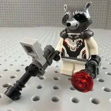 LEGO Rocket Raccoon Minifigure - Endgame White Jumpsuit Weapons sh0569