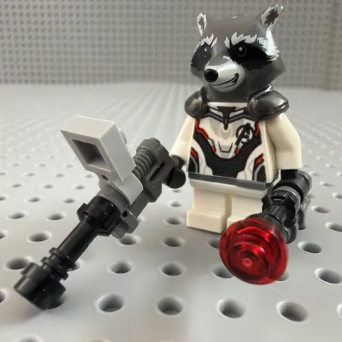 LEGO Rocket Raccoon Minifigure - Endgame White Jumpsuit Weapons sh0569