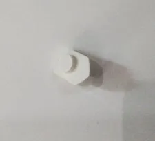 LEGO White Plate, Modified 1 x 1 with Tooth Vertical 15070