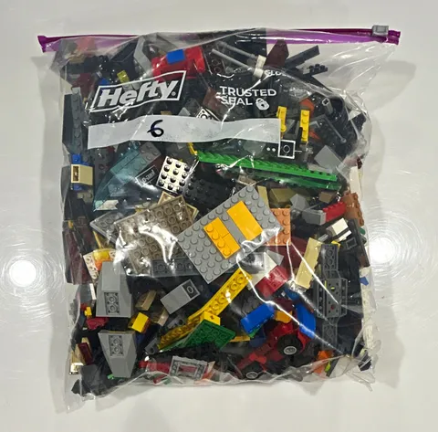 LEGO Bulk Lot Assorted Multicolor Bricks Pieces Parts in Storage Bag