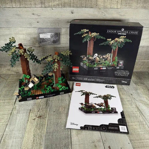 LEGO Star Wars: Endor Speeder Chase Diorama (75353) 100% W/ BOX MANUAL FIGS