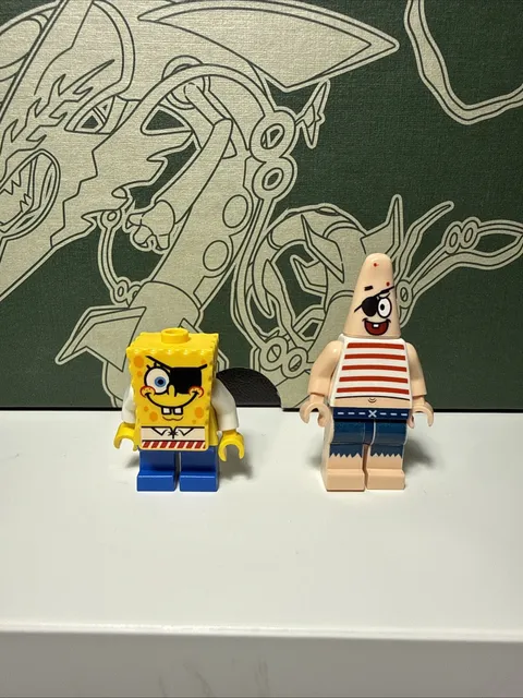 Lego SpongeBob SquarePants bob032 & Pirate Patrick bob033 Minifigures from 3817