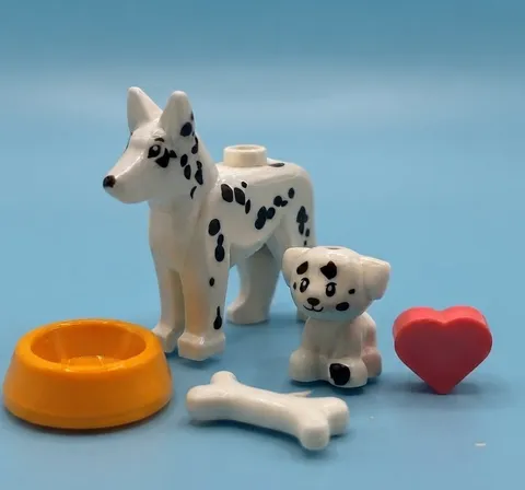 LEGO Dog Dalmatian Mom & Puppy Family Minifigure Minifig Animal Pet CITY  NEW