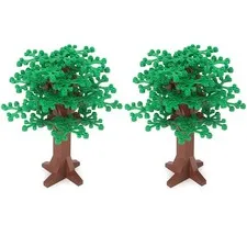 Tree Building Block Set 2 Pack Classic Building Blocks and Accessories Multicolor S...