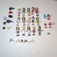 LEGO Minifigures Lot Friends  Mixed Characters 15 Assorted Hair and parts