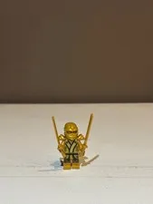 Lego Ninjago Golden Lloyd Minifigure njo0073 with swords