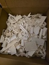 Lot Of 7.5 Pounds Lbs Lego Random White Parts Pieces Bricks Sorted