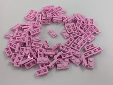 Lego x100 New Bright Pink Plate 1 x 2 # 3023 Bulk Lot MOC