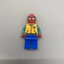 LEGO Spider-Man Super Heroes Minifig sh0757 Bright Light Orange Letter Jacket 6