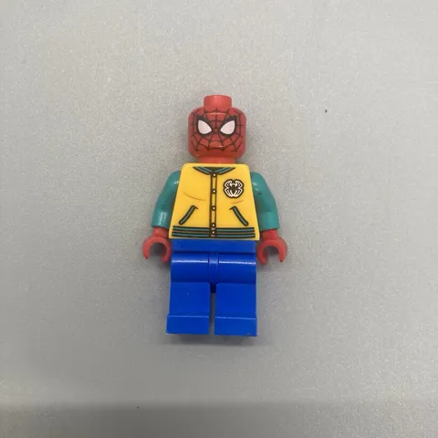 LEGO Spider-Man Super Heroes Minifig sh0757 Bright Light Orange Letter Jacket 6