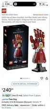 LEGO Marvel Nano Gauntlet 76223 Avengers Endgame 675pcs Display Stand