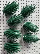 LEGO 6064 Dark Green Prickly Bush Plant 2x2x4 Lot of 7 Flower Witch St. Bernard