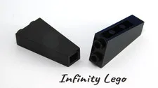 8 LEGO Black Slope 75 Degree 1x2x3 Inverted with Hollow Stud (2449) - 8 Pieces