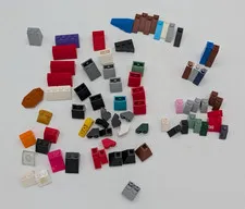 LEGO various sized slopes & wedges (61 pieces) various color Brick lot