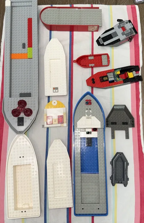 Lego Boat Hull Lot All Incomplete