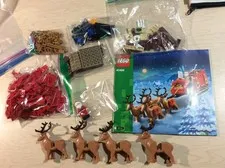 EUC Retired Lego 40499 Santa's Sleigh 4 Reindeer 343pcs 2021 Christmas Toys