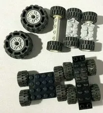 LEGO 16 Pieces Tires Black