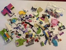 Lego Assorted Bricks, Pieces, And Mini Figs Pastels