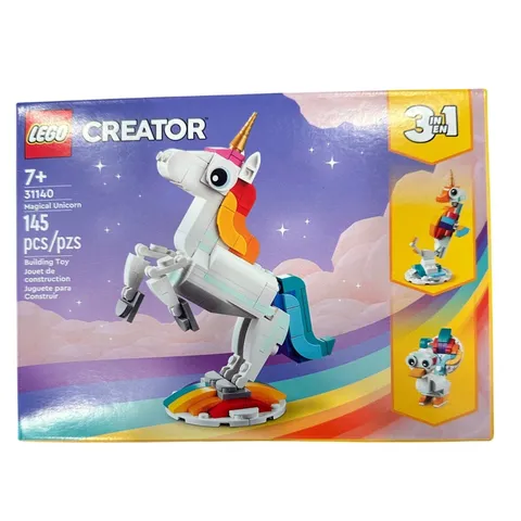 LEGO Kids White Unicorn 3in1 Creator 31140 Building Set 145 Pcs