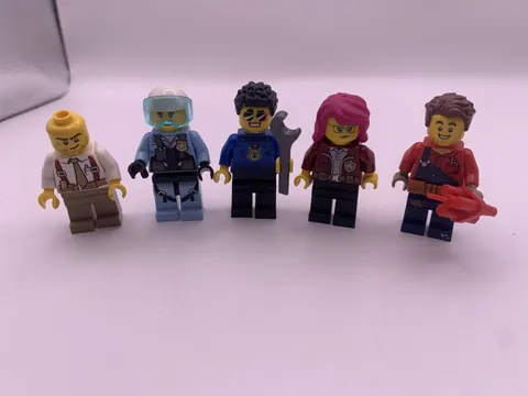 Lego Minifigure Lot of 5 City Themed 2020 Police, Fire, TNT