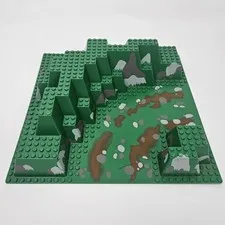 Vintage LEGO Baseplate Raised 6024 for Castle Dark Forest Fortress 6079 READ