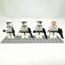 4-LEGO Star Wars Phase 1 Clone Trooper Minifigure sw0201 - Set 10195 8014 7675
